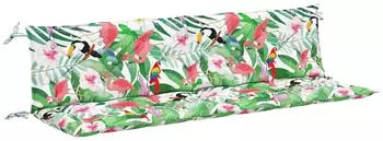 vidaXL Gartenbank-Auflagen 2 Stk. Mehrfarbig 200x50x7cm Stoff (361749)