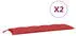 vidaXL Gartenbank-Auflagen 2 Stk. Rot 150x50x7cm Oxford-Gewebe (361703)