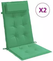 vidaXL Hochlehner-Auflagen 2 Stk. Gr&uuml;n Oxford-Gewebe