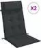vidaXL Hochlehner-Auflagen 2 Stk. Schwarz Oxford-Gewebe (361895)
