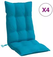 vidaXL Hochlehner-Auflagen 4 Stk. Hellblau Oxford-Gewebe