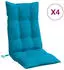 vidaXL Hochlehner-Auflagen 4 Stk. Hellblau Oxford-Gewebe (377615)