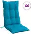 vidaXL Hochlehner-Auflagen 6 Stk. Hellblau Oxford-Gewebe (377616)