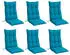vidaXL Hochlehner-Auflagen 6 Stk. Hellblau Oxford-Gewebe (377616)