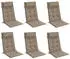 vidaXL Hochlehner-Auflagen 6 Stk. Taupe Oxford-Gewebe (361900)