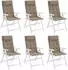 vidaXL Hochlehner-Auflagen 6 Stk. Taupe Oxford-Gewebe (361900)