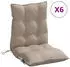 vidaXL Niedriglehner-Auflagen 6 Stk. Taupe Oxford-Gewebe (377697)