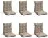 vidaXL Niedriglehner-Auflagen 6 Stk. Taupe Oxford-Gewebe (377697)