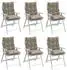vidaXL Niedriglehner-Auflagen 6 Stk. Taupe Oxford-Gewebe (377697)