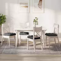 vidaXL Sitzkissen 4 stk. Cordstoff Dunkelgrau 40 x 40 cm