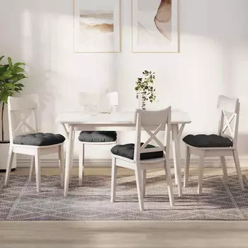 vidaXL Sitzkissen 4 pcs Dunkelgrau 40x40cm Cordstoff (42015096)