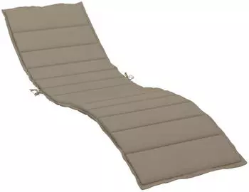 vidaXL Sonnenliegen-Auflage Taupe 200x50x3cm Oxford-Gewebe (314196)