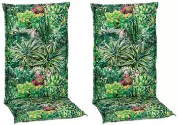 beo Sitzauflage Hochlehner Tegernsee 2er-Set mit Kaktuslandschaft-Design