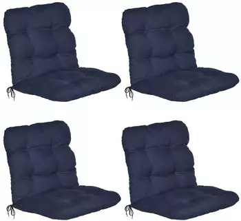 Beautissu Flair HL Hochlehner 120x50x8cm Dunkelblau 8tlg