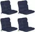 Beautissu Flair HL Hochlehner 120x50x8cm Dunkelblau 8tlg