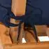 Beautissu Flair HL Hochlehner 120x50x8cm Dunkelblau 8tlg