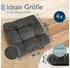 Beautissu HighLux SK Stuhlkissen 40x40x8cm Anthrazit 4tlg