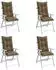 vidaXL Hochlehner-Auflagen 4 Stk. Melange Taupe 120x50x7cm Stoff (4002371)