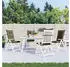 vidaXL Hochlehner-Auflagen 4 Stk. Melange Taupe 120x50x7cm Stoff (4002371)