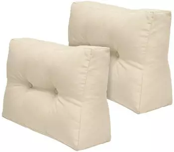 Beautissu ECO Elements Palettenkissen R&uuml;cken 60x40x20cm Natur 2tlg