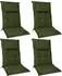 Beautissu HighLux HL Hochlehner 120x52x7cm Dunkelgrün 4tlg