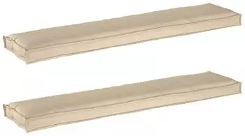 vidaXL Palettenkissen f&uuml;r Bank 180x40x8cm Oxford-Stoff Beige, 2er-Set