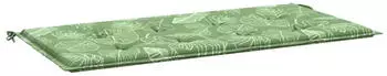 vidaXL Gartenbank-Auflage Blattmuster 120x50x4cm Oxford-Gewebe (361139)