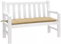 vidaXL Gartenbank-Auflage Melange Beige 120x50x7 cm Stoff