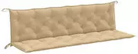 vidaXL Gartenbank-Auflagen 2 Stk. Melange Beige 200x50x7 cm Stoff