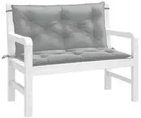 vidaXL Gartenbank-Auflagen 2 Stk. Melange Hellgrau 100x50x7 cm Stoff
