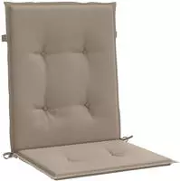 vidaXL Gartenstuhlauflagen f&uuml;r Niedriglehner 2 Stk. Taupe 100x50x3 cm