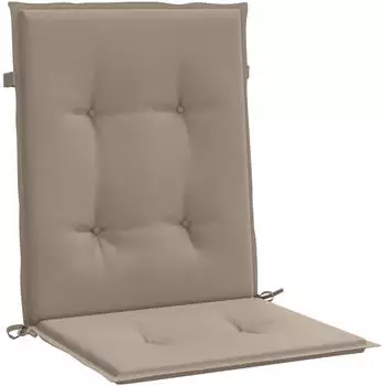 vidaXL Gartenstuhlauflagen f&uuml;r Niedriglehner 2 Stk. Taupe 100x50x3cm (47562)