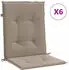 vidaXL Gartenstuhlauflagen für Niedriglehner 6 Stk. Taupe 100x50x3cm (314139)