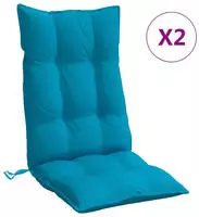 vidaXL Hochlehner-Auflagen 2 Stk. Hellblau Oxford-Gewebe