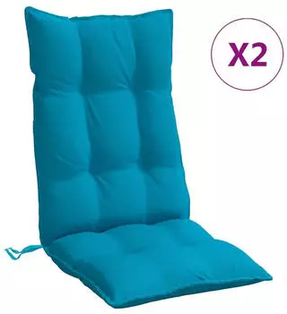 vidaXL Hochlehner-Auflagen 2 Stk. Hellblau Oxford-Gewebe (377614)