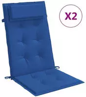 vidaXL Hochlehner-Auflagen 2 Stk. K&ouml;nigsblau Oxford-Gewebe