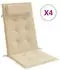 vidaXL Hochlehner-Auflagen 4 Stk. Beige Oxford-Gewebe (361884)