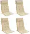 vidaXL Hochlehner-Auflagen 4 Stk. Beige Oxford-Gewebe (361884)