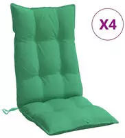 vidaXL Hochlehner-Auflagen 4 Stk. Gr&uuml;n Oxford-Gewebe