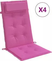 vidaXL Hochlehner-Auflagen 4 Stk. Rosa Oxford-Gewebe