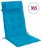 vidaXL Hochlehner-Auflagen 6 Stk. Hellblau Oxford-Gewebe (361888)