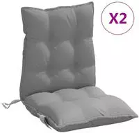 vidaXL Niedriglehner-Auflagen 2 Stk. Grau Oxford-Gewebe