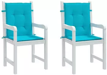 vidaXL Niedriglehner-Auflagen 2 Stk. T&uuml;rkis Stoff (361337)