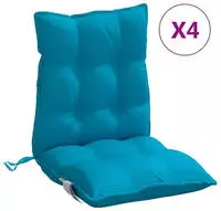 vidaXL Niedriglehner-Auflagen 4 Stk. Hellblau Oxford-Gewebe