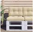 vidaXL Palettenkissen 2-tlg. Beige Stoff (360670)