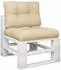 vidaXL Palettenkissen 2-tlg. Beige Stoff (360670)