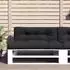 vidaXL Palettenkissen 2-tlg. Schwarz Stoff (360740)