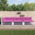 vidaXL Palettenkissen 7-tlg. Rosa Stoff (3188923)
