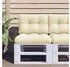 vidaXL Palettenkissen Creme 60x40x12cm Stoff (360559)