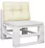 vidaXL Palettenkissen Creme 60x40x12cm Stoff (360559)